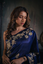 Nishitha (Midnight Blue Zardosi Organza Saree)