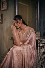 Padmalekha (Baby Pink Zardozi Mushru Saree)
