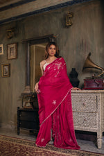 Raktapushpa (Strawberry Pink Sequin Organza Saree)