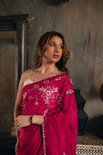 Raktapushpa (Strawberry Pink Sequin Organza Saree)