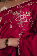Raktapushpa (Strawberry Pink Sequin Organza Saree)