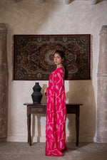 Rangmayuri (Pink Bandhani Mirrorwork Chiffon Saree)