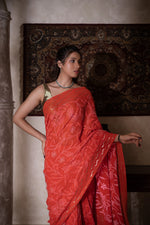 Noorjahan (Pure Georgette Chikankari Mukaish Saree)