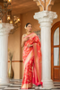 Padmaruchi (Peach Floral Katan Silk Saree)