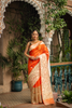 Arunprabha (Orange Kadwa Jamdani Kora Saree)