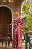 Raktaprabha (Maroon Double-Tone Iktara Silk Saree)