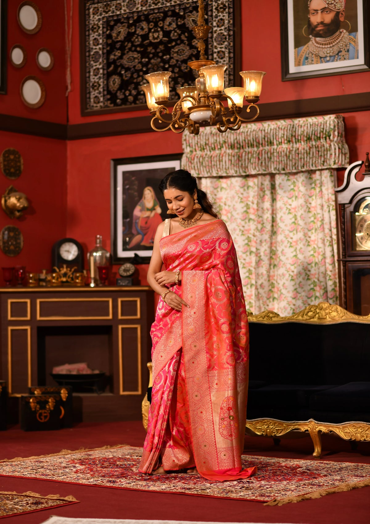 Kamalashri (Two-Tone Meenakari Jangla Saree)