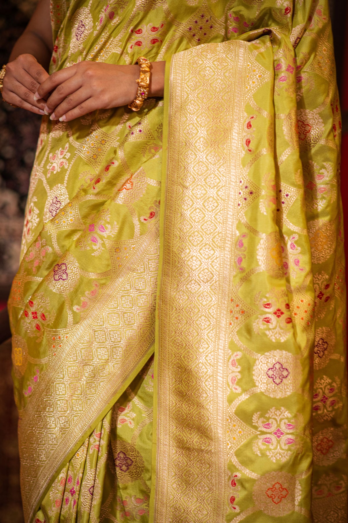 Haripriya (Mehndi Meenakari Jangla Saree)