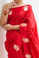 Raktapriya (Regal Red Kadwa Katan Saree)