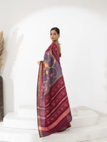 Lavender Banarsi saree