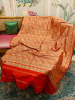 Mrigakshi (Golden Kadwa Shikargah Dupatta)