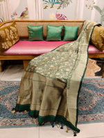 Vanamriga (Emerald Kadwa Shikargah Dupatta)