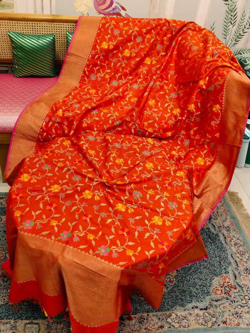 Raktaparna (Royal Jangla Paithani Dupatta)