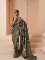 Green Mushru Saree