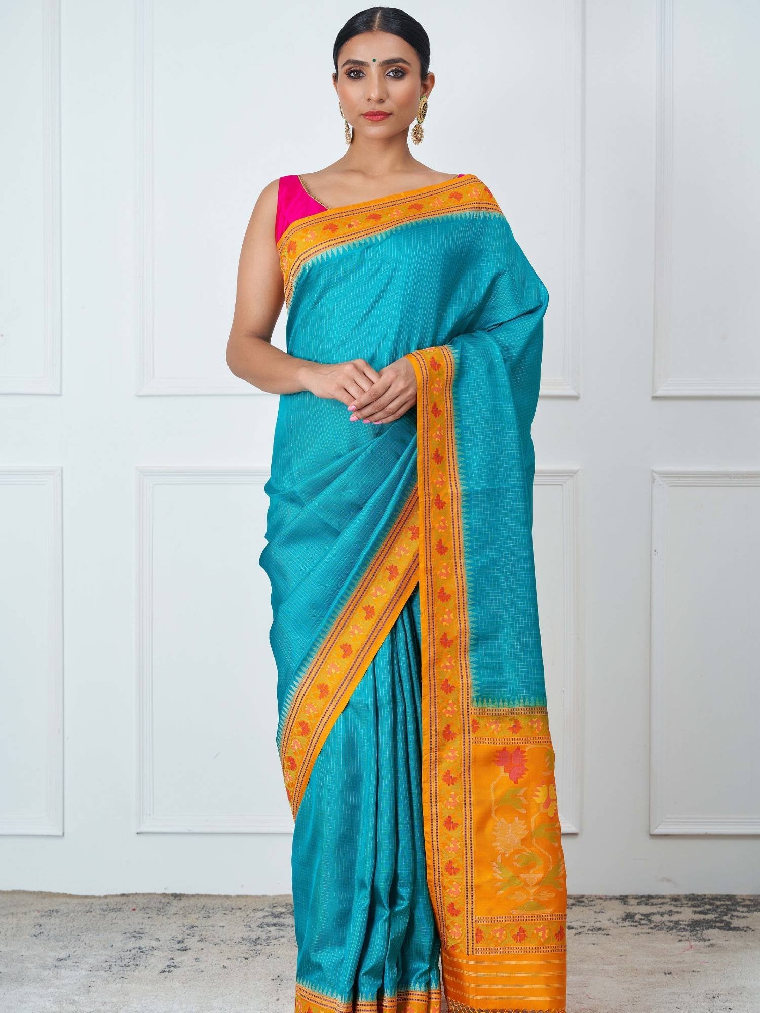 Kanaka (Ektara Checkered Jamdani Saree)