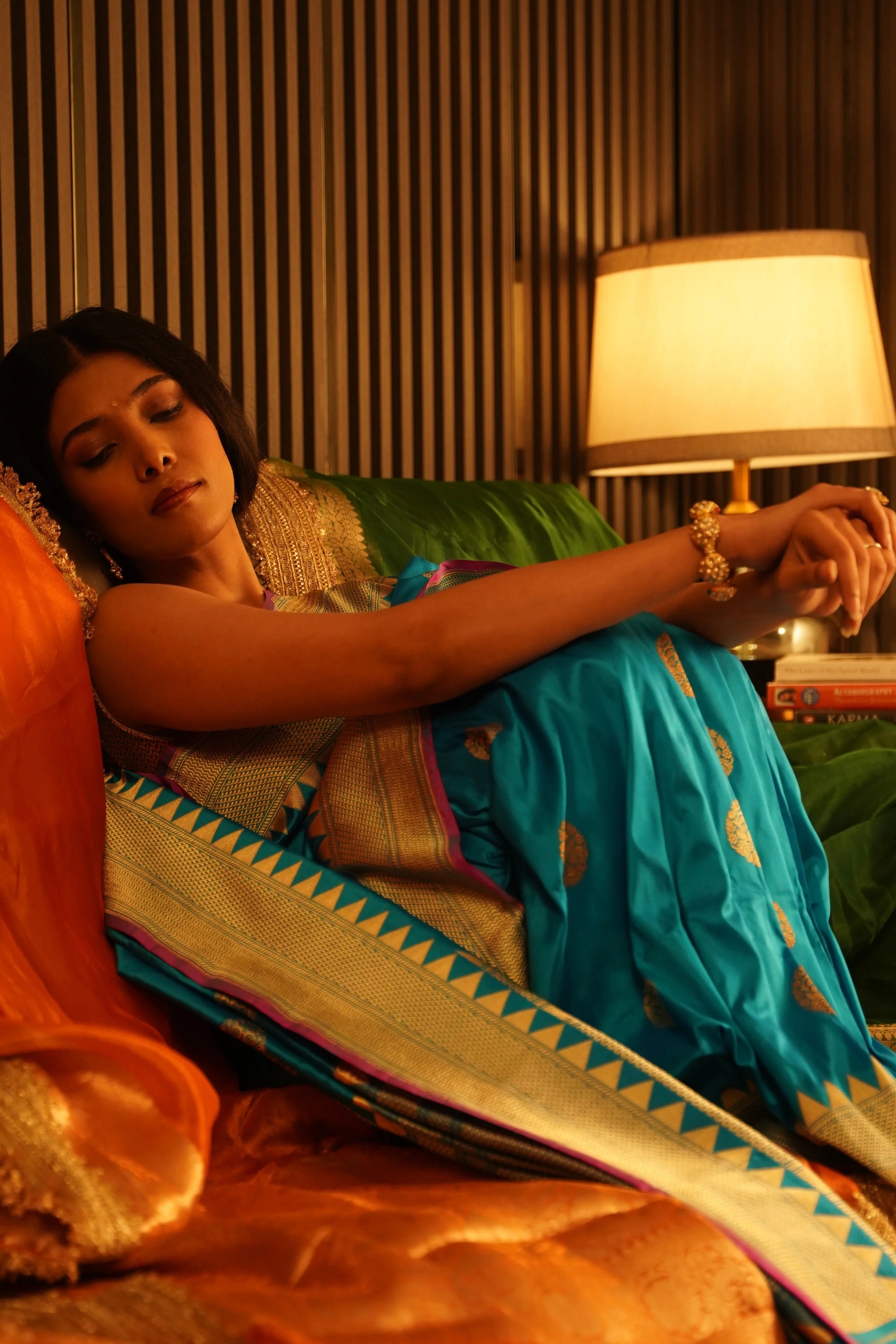 Maheshri (Ferozi Kadwa Temple Saree)