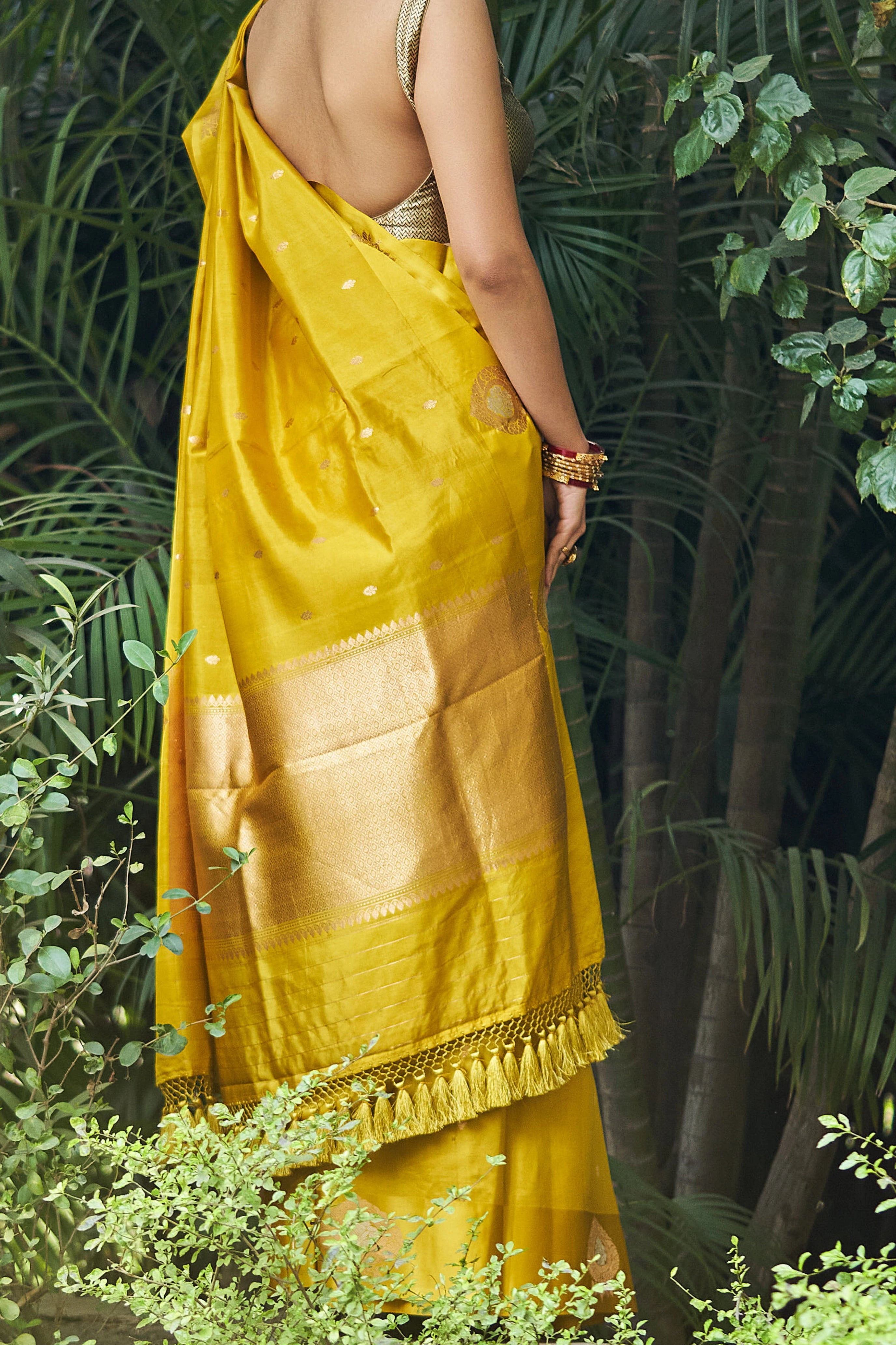 Juhi Soft Drape Banarasi Silk Saree with Traditional Border