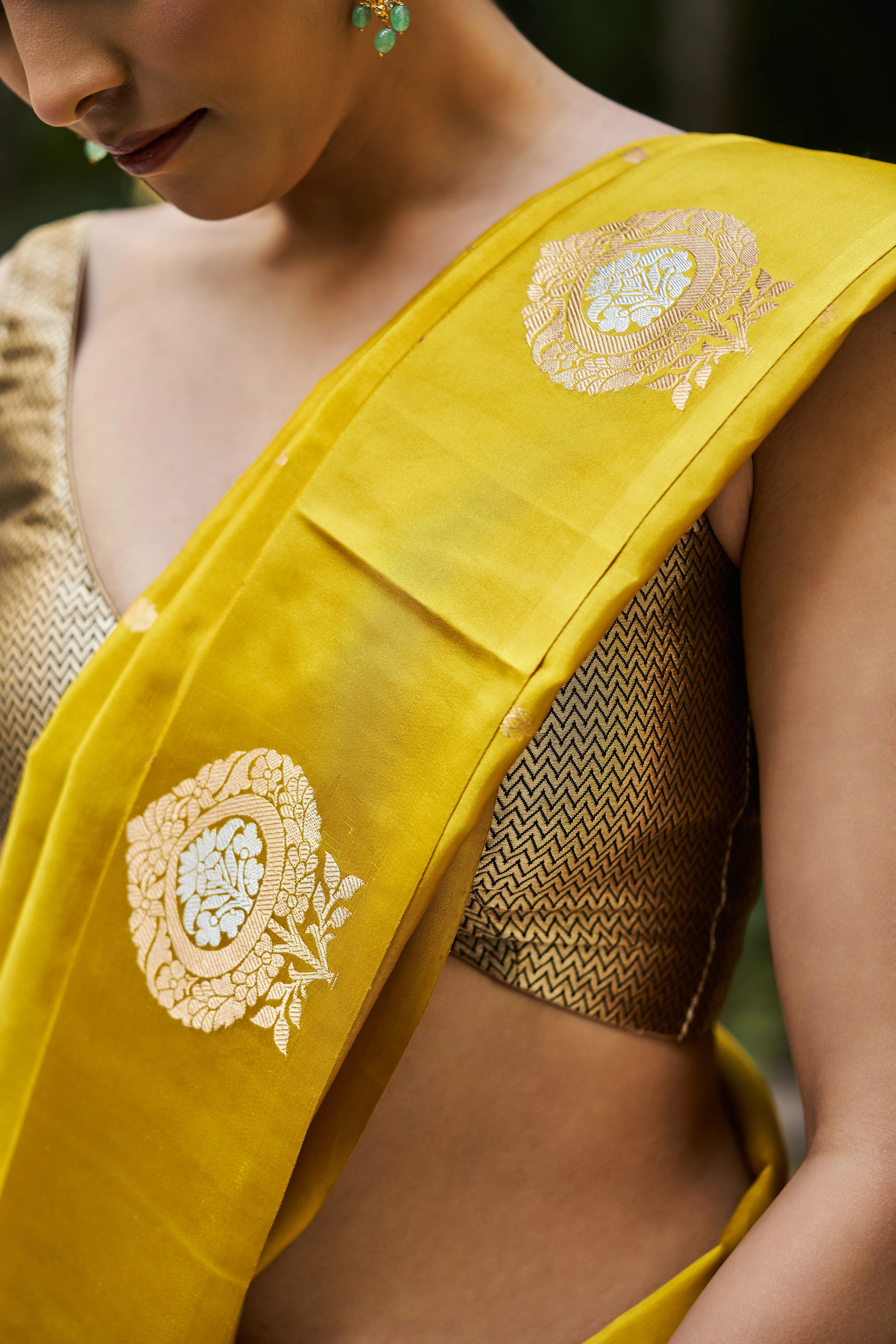 Juhi Soft Drape Banarasi Silk Saree with Traditional Border