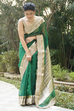 Marakshri (Emerald Tissue Zari Saree)