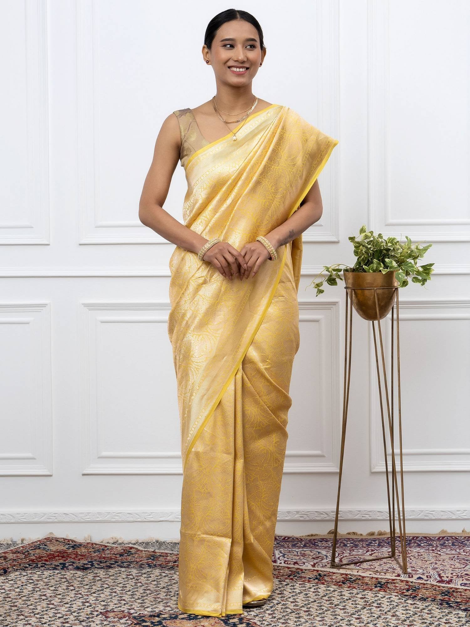 Ira (Brocade Yellow Banarasi Silk Saree)
