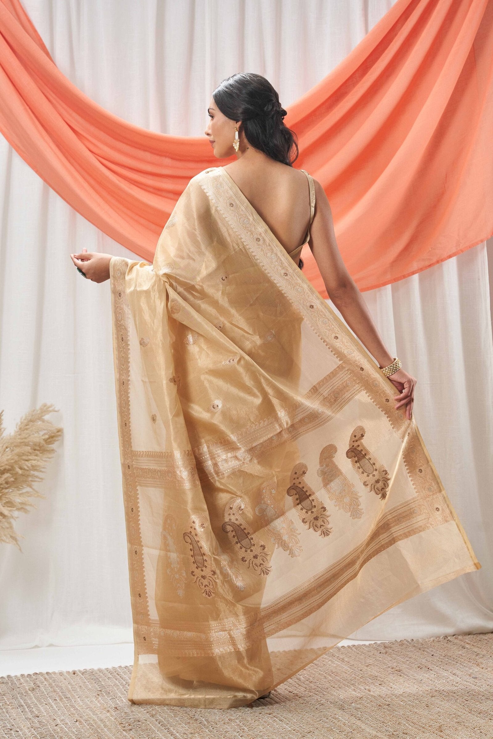Gold Tissue Vintage Revival Saree
