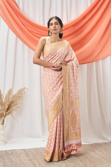 Banarasi Georgette Saree with Hand Chikankari