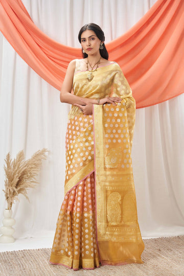 Kora Rangkat Banarasi Saree