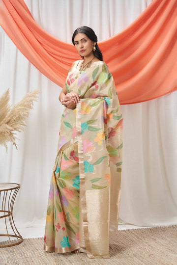 Kora Banarasi Upada Style Saree