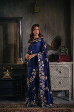 Nishitha (Midnight Blue Zardosi Organza Saree)