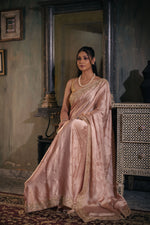 Padmalekha (Baby Pink Zardozi Mushru Saree)