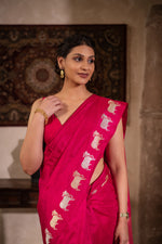 Nandivallari (Pure Katan Silk Pichwai Border Saree)
