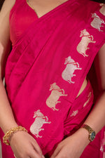 Nandivallari (Pure Katan Silk Pichwai Border Saree)