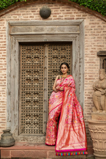 Royal Banarasi Katan Silk Saree with Real Zari Jaal