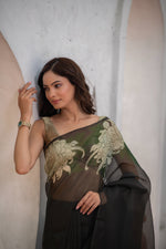 Nabholika (Ethereal Printed Kora Mushru Saree)