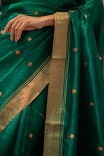 Haritara (Emerald Kadwa Chanderi Saree)