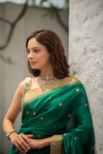 Haritara (Emerald Kadwa Chanderi Saree)