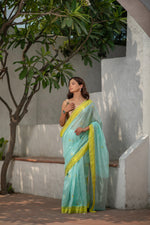 Nabhasvini (Sky Blue Kadwa Boota Chanderi Saree)