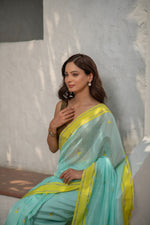 Nabhasvini (Sky Blue Kadwa Boota Chanderi Saree)