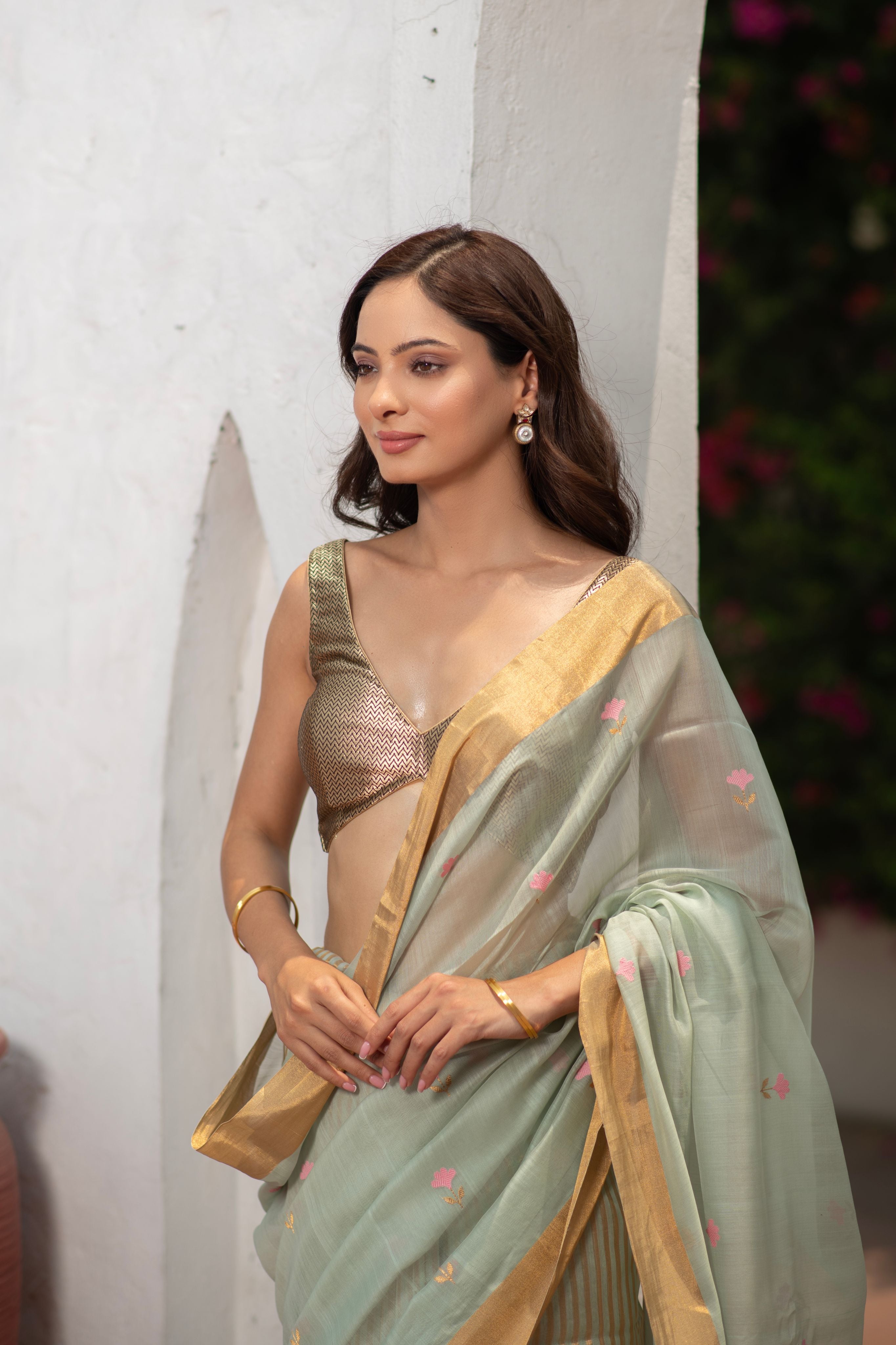 Padmashriya (Digital Print Kora Silk Saree)
