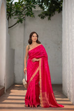 Shriyamayi (Rani Allover Muniya Boota Chanderi Saree)