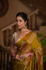 Hiranyashri (Golden Brown Gaji Bandhini Saree)