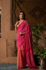 Shriyasha (Shades Rai Bandhini Georgette Saree)