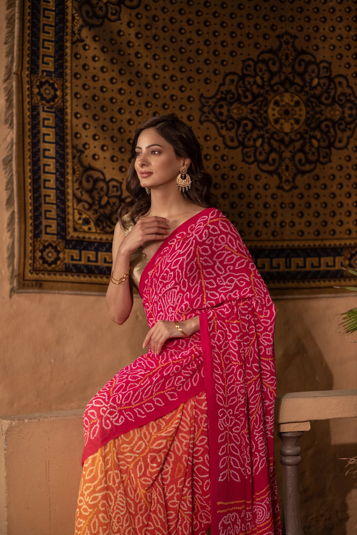 Shriyasha (Shades Rai Bandhini Georgette Saree)