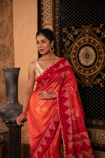 Padmaraga (Festive Bandhani Gaji Saree)