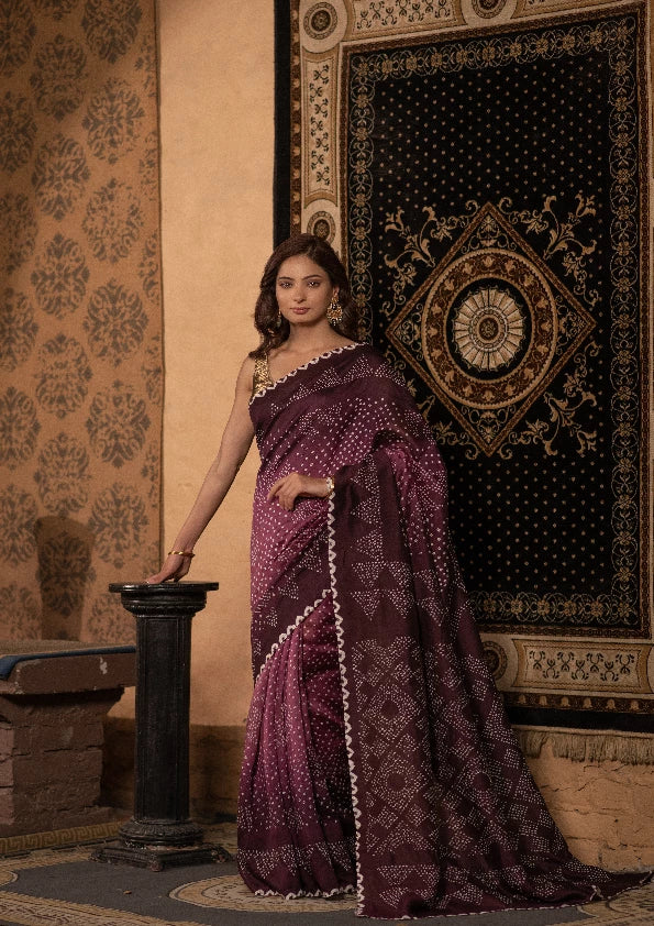Raktimaya (Mulberry Bandhini Silk Saree)