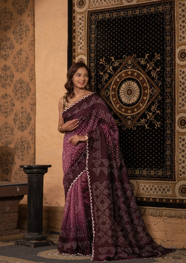 Raktimaya (Mulberry Bandhini Silk Saree)