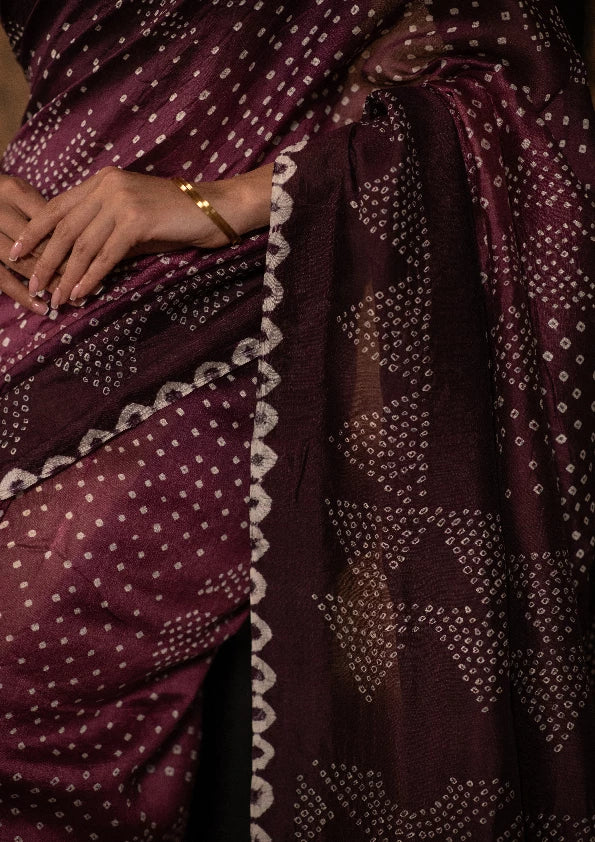 Raktimaya (Mulberry Bandhini Silk Saree)