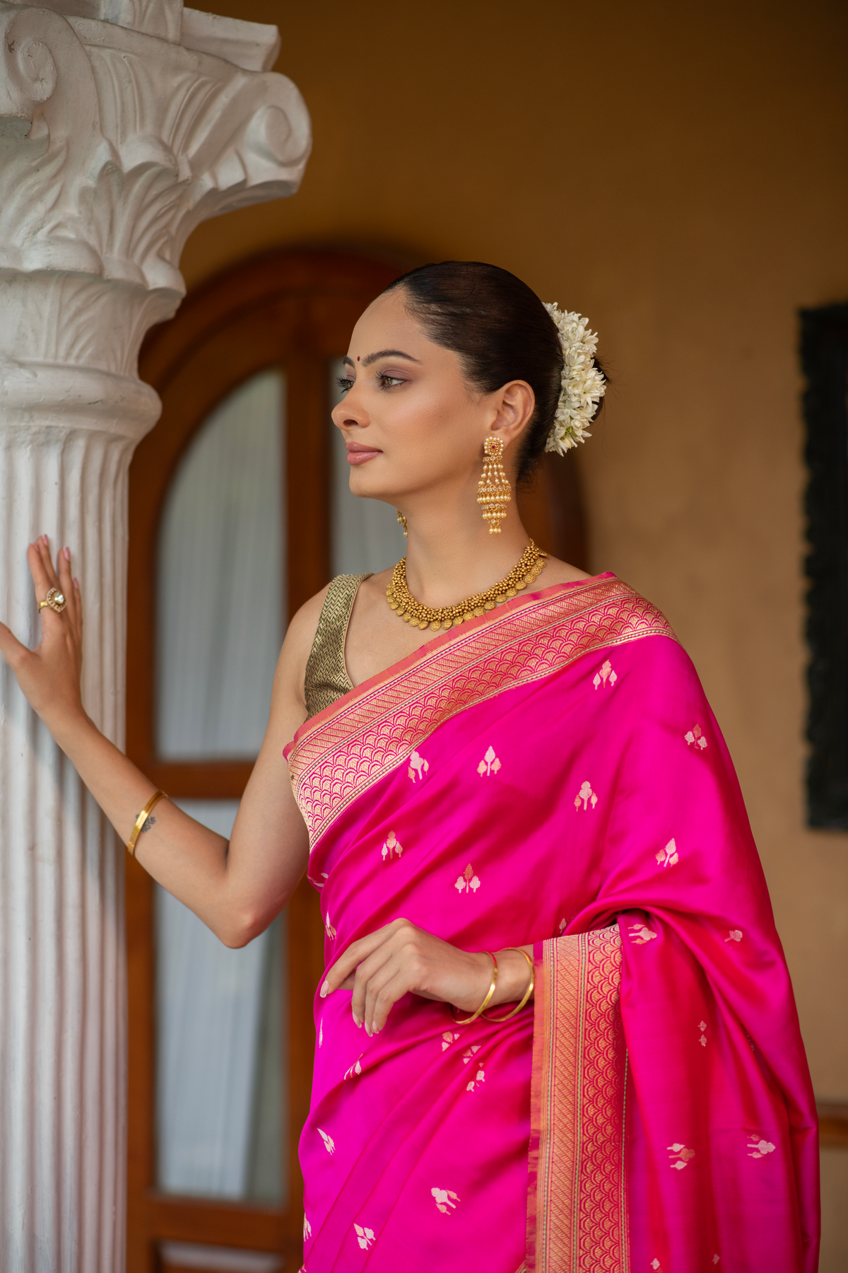 Padmaraga (Rani Pink Ektara Banarasi Saree)