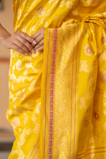 Hemadyuti (Golden Jangla Katan Silk Saree)