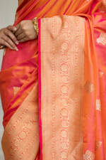 Shriyanvi (Peach-Gold Two-Tone Kadwa Saree)
